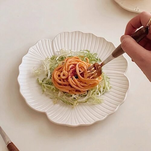 Plato de Cerámica en Forma de Hoja