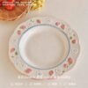 Plato Hondo de Cerámica con Diseño de Fresas y Flores – Encanto Pastel Vintage